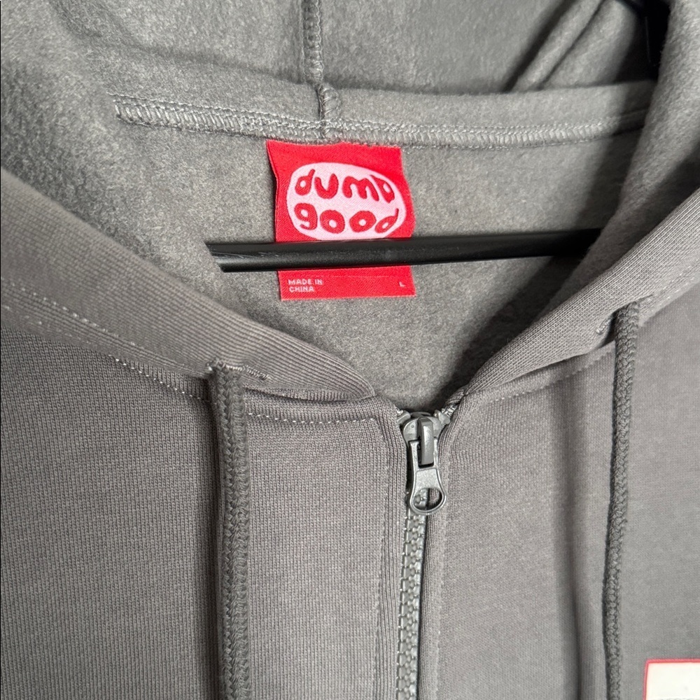 Dumbgood Friday the 13th Graphic Grey Zip Hoodie Jason Horror You’re All Doomed - Picture 3 of 8